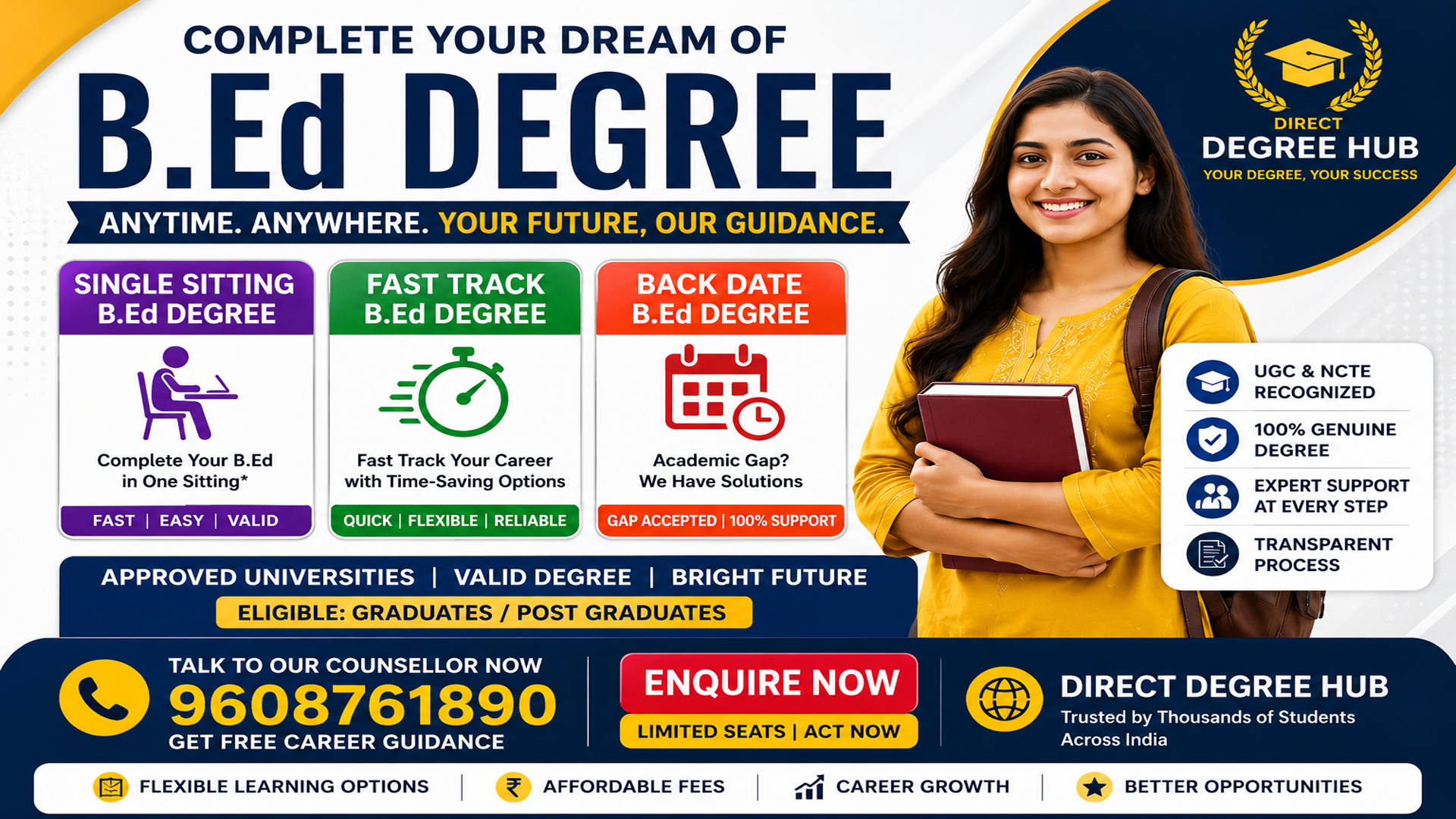 Single Sitting B.Ed & Fast Track B.Ed