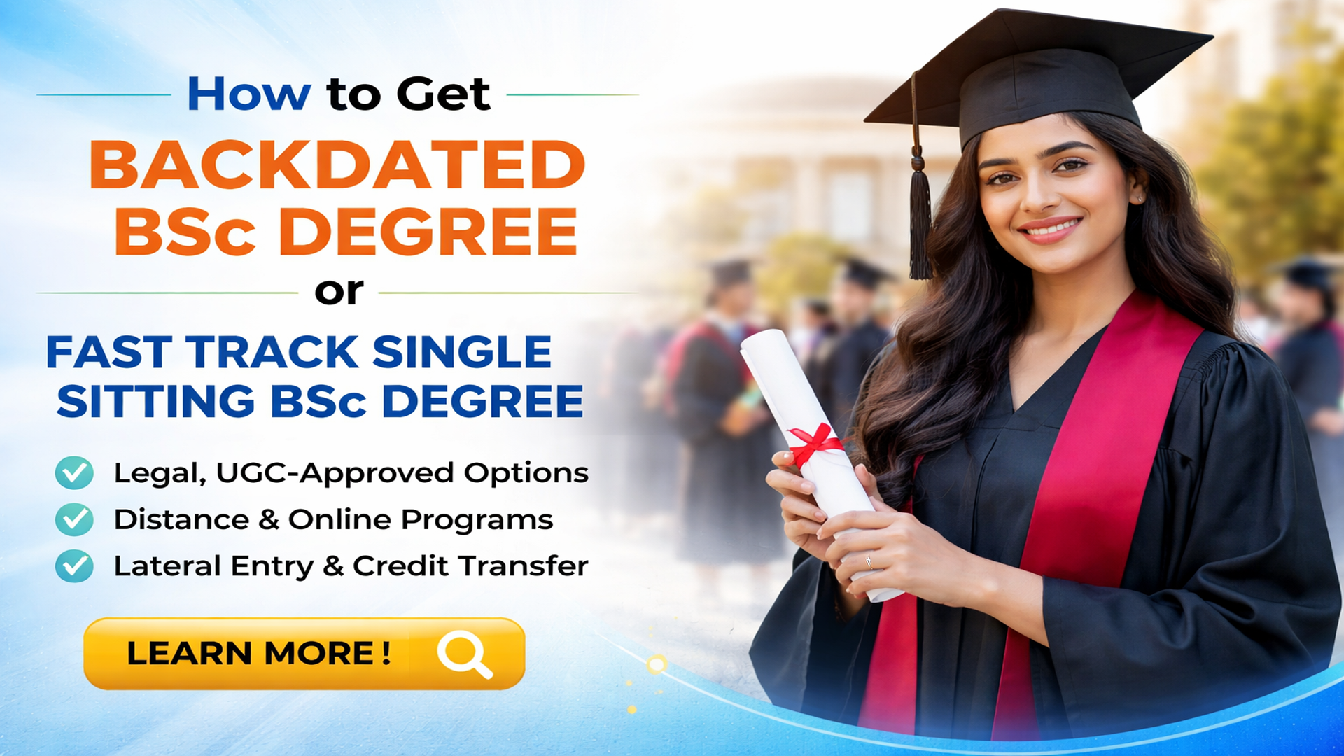 Fast Track BSc Degree In India