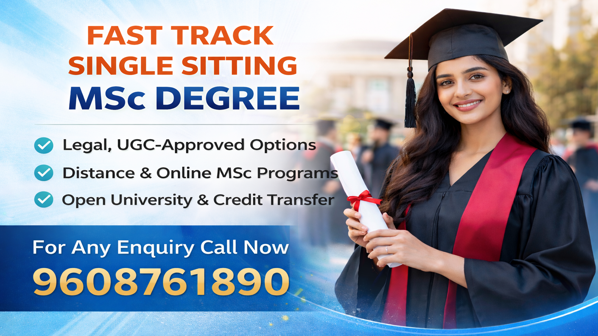 Fast Track MSc Degree In India