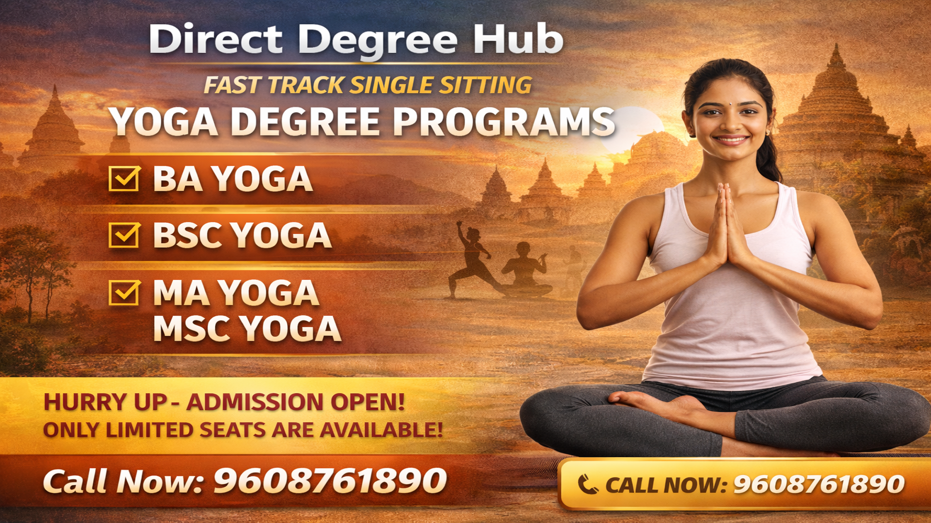 Single Sitting Yoga Degree in India